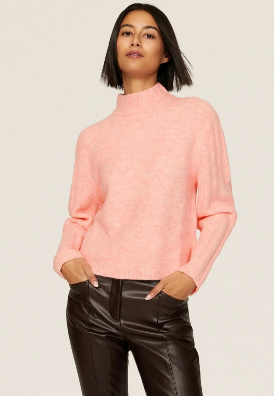 Thakoon Pink Mock Neck Sweater Women Size M